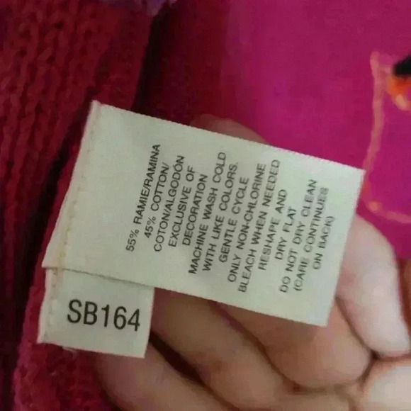 Susan Bristol Hand Embroidered Christmas Sweater Size Petite Small - Picture 4 of 8